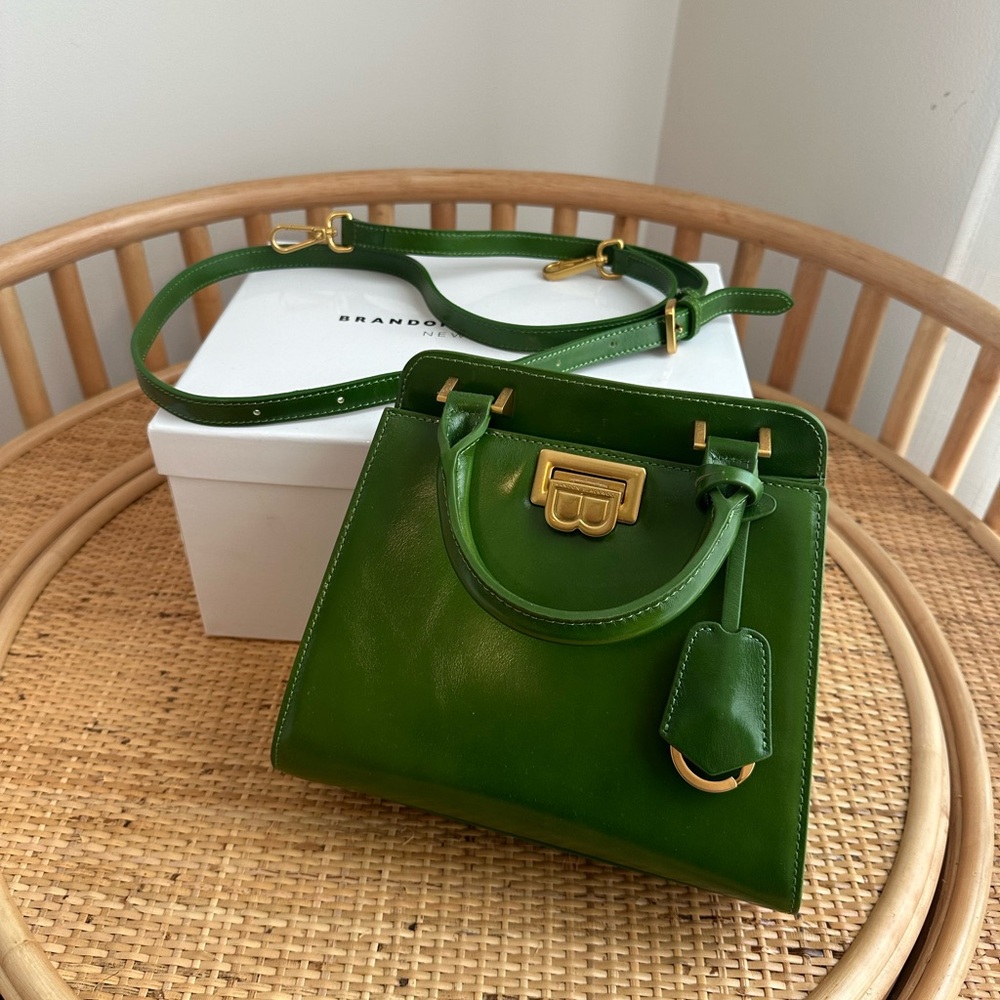 Green Leather Brandon Blackwood Jasmine Bag - Like New!